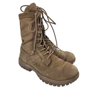 Belleville Brown Tan Ankle Combat Suede Lace Up Moto Military Boots Size 5.5W